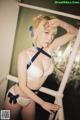 [BLUECAKE] Bomi (보미) & Zia (지아): Fate Saber x Thosaka Rin - Lingerie.Ver (128 photos)